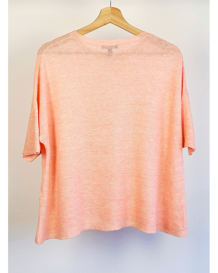 Polera lino salmón 