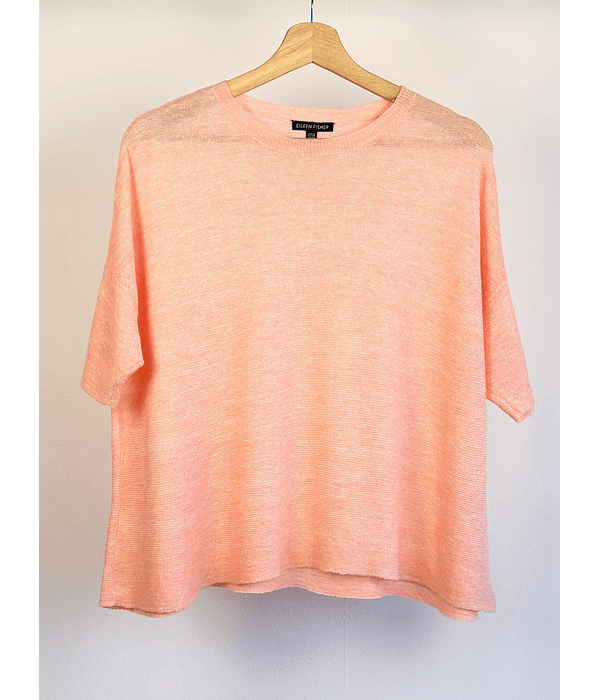 Polera lino salmón 