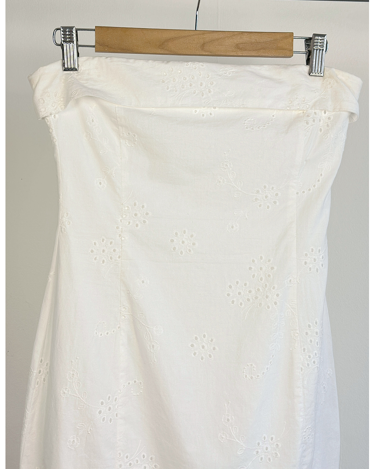Vestido blanco broderie