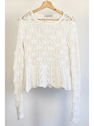 Chaleco calado blanco