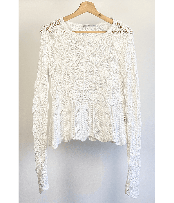 Chaleco calado blanco