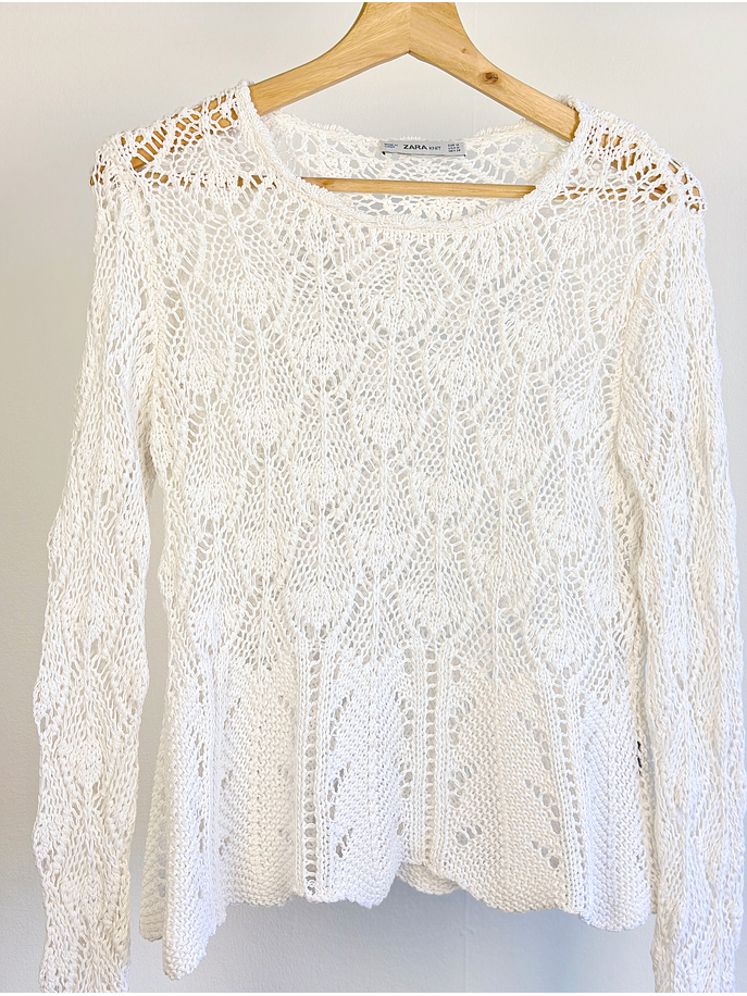 Chaleco calado blanco 2