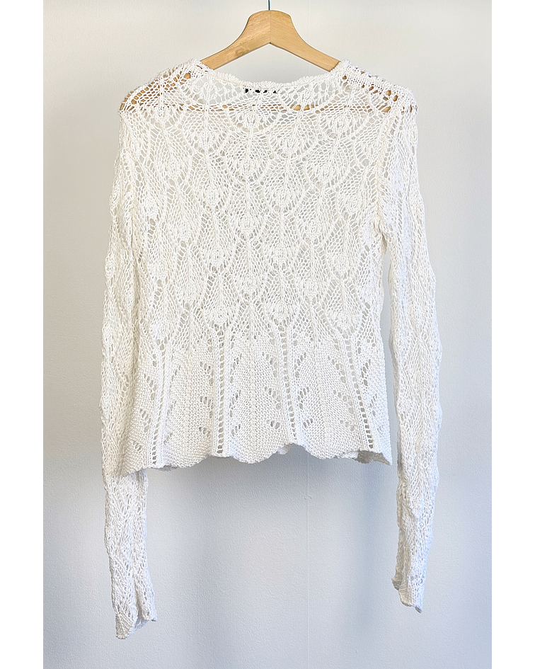 Chaleco calado blanco