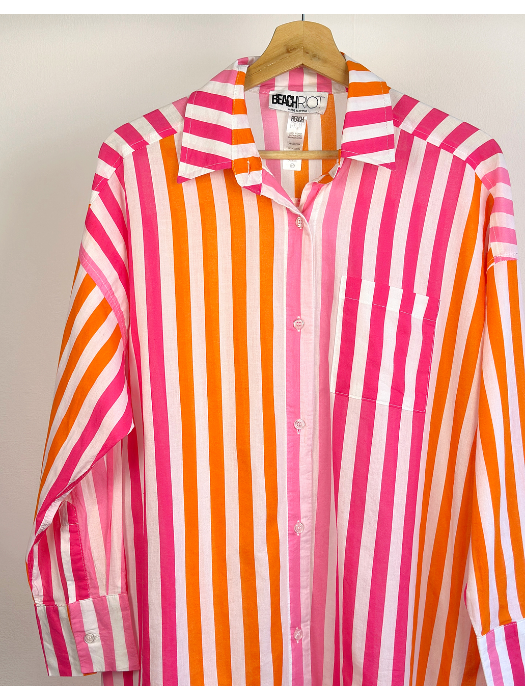 Camisa rayada oversize 2