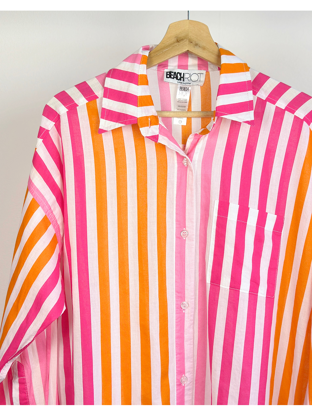 Camisa rayada oversize 4