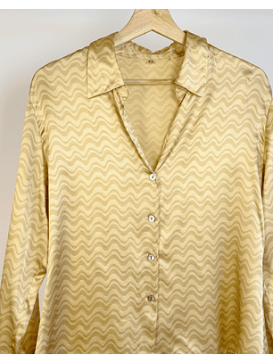 Camisa de seda satinada