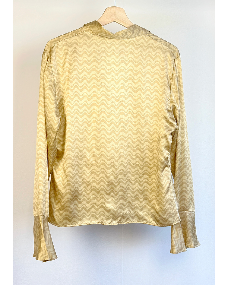 Camisa de seda satinada