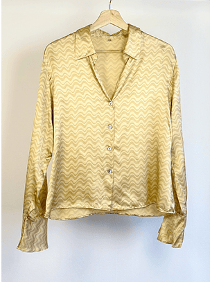 Camisa de seda satinada