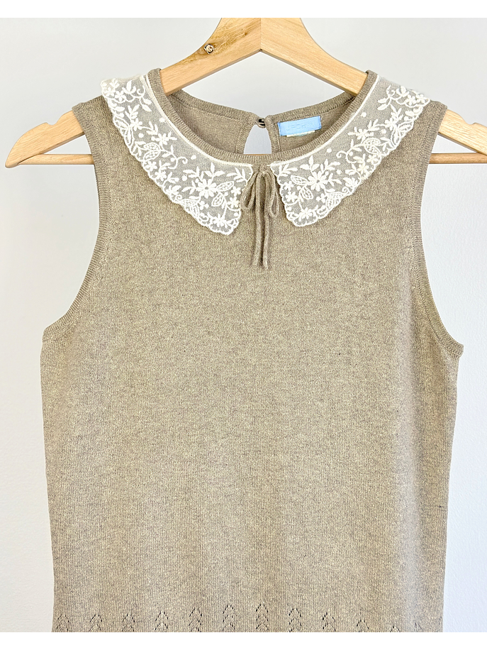 Top de punto beige 2