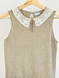 Top de punto beige - Miniatura 2