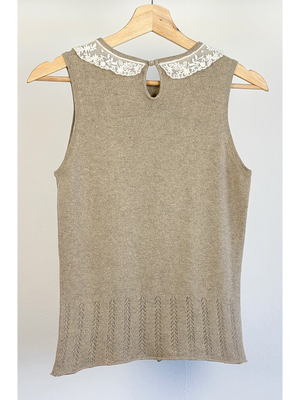 Top de punto beige 4