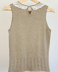 Top de punto beige