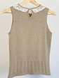 Top de punto beige - Miniatura 4