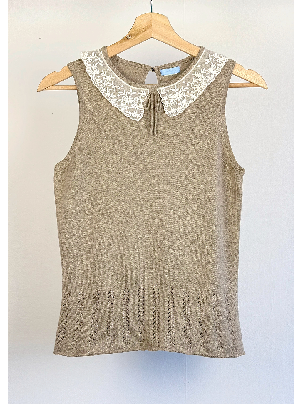 Top de punto beige 1