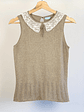 Top de punto beige - Miniatura 1