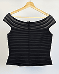 Top negro rayado