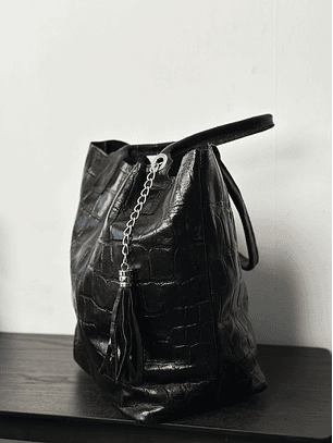 Cartera tote de cuero