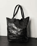 Cartera tote de cuero
