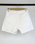 Short de mezclilla blanco