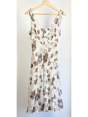 Vestido de seda floreado 