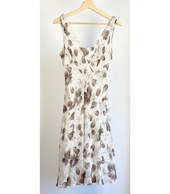 Vestido de seda floreado 
