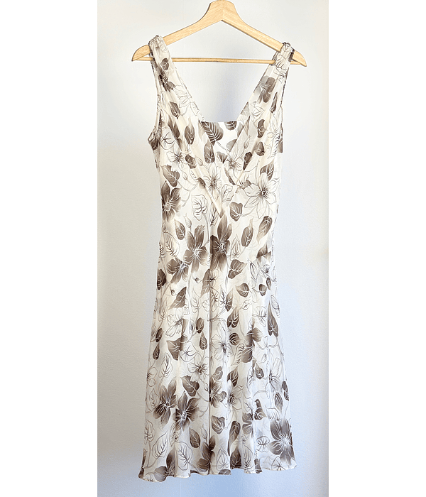Vestido de seda floreado 