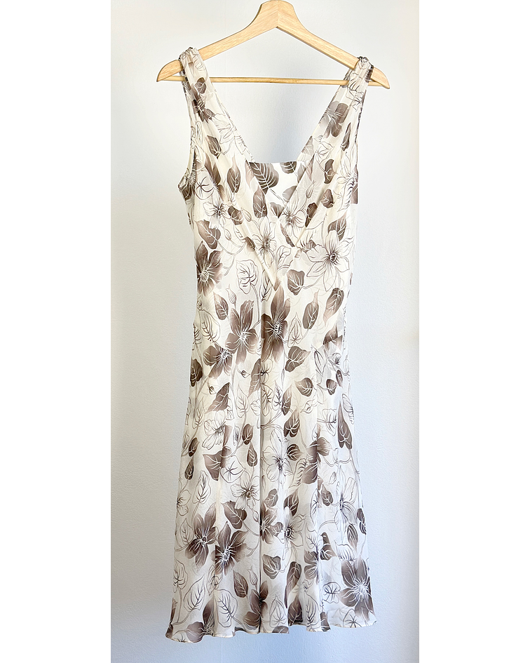 Vestido de seda floreado 