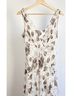 Vestido de seda floreado 