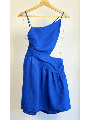 Vestido azul de lino