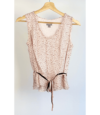 Top seda estampado