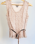 Top seda estampado
