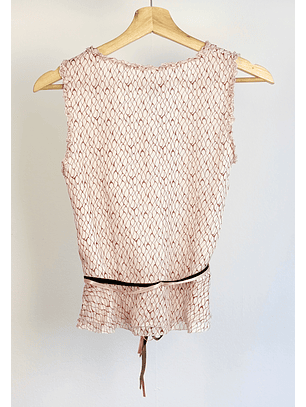 Top seda estampado