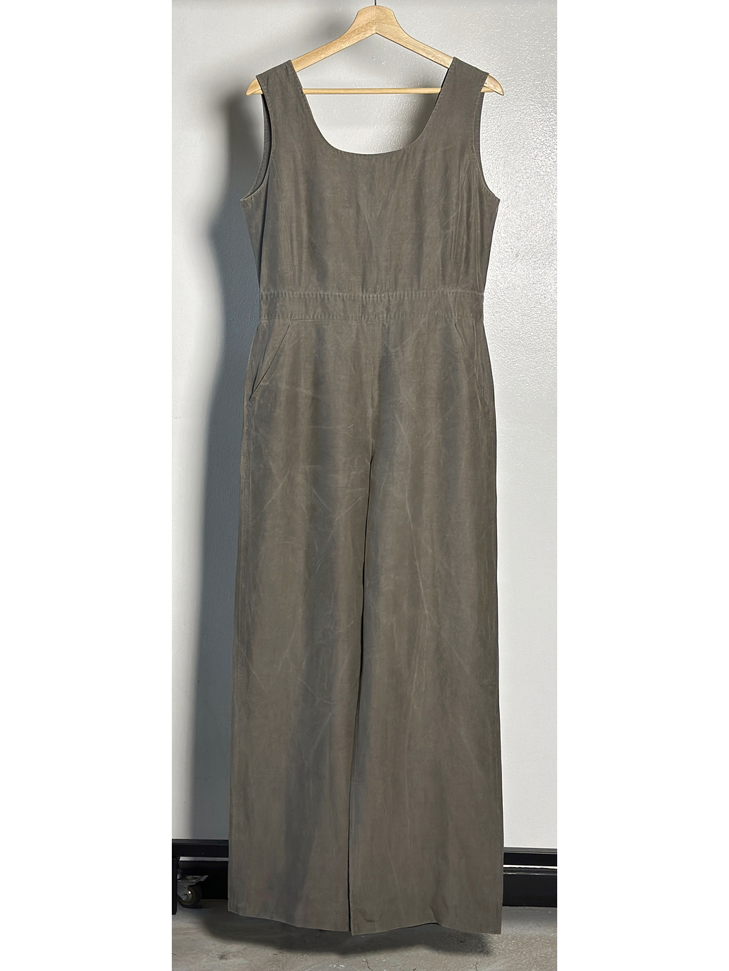 Enterito plomo vintage lino y seda 1