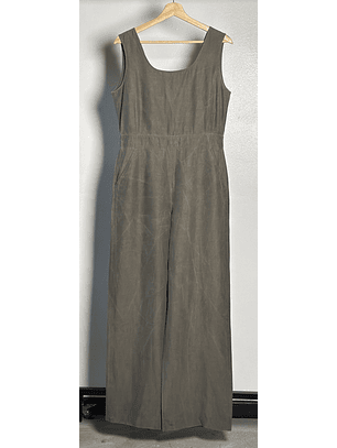 Enterito plomo vintage lino y seda