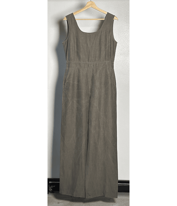 Enterito plomo vintage lino y seda