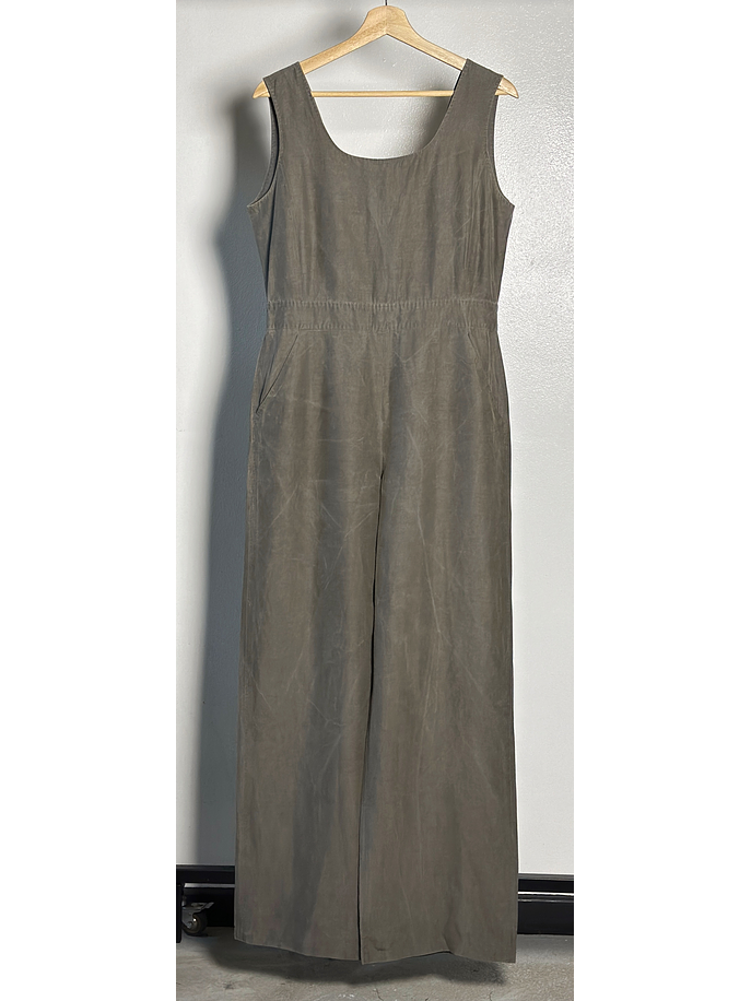 Enterito plomo vintage lino y seda 1