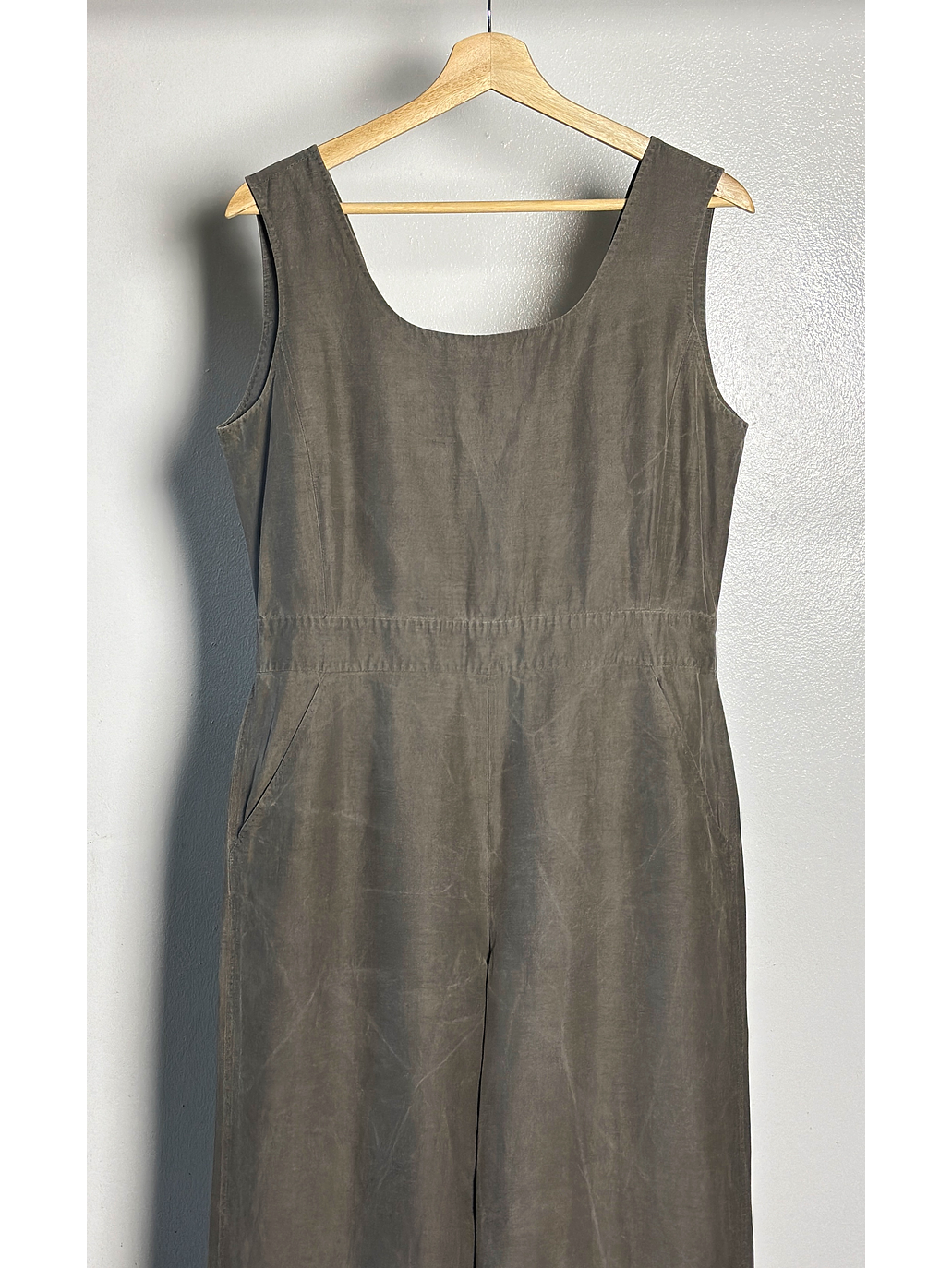 Enterito plomo vintage lino y seda 2