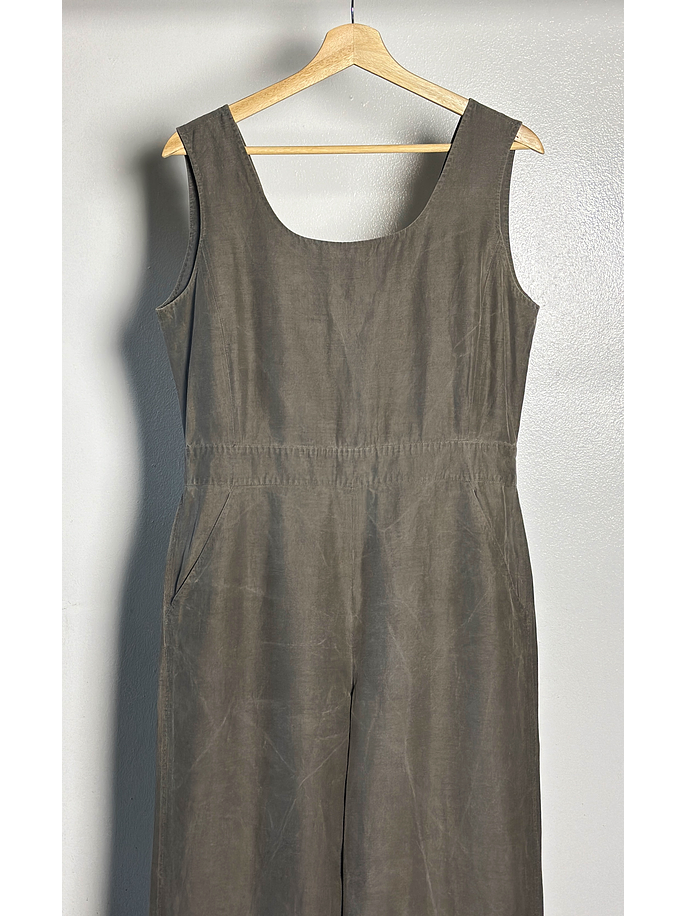 Enterito plomo vintage lino y seda 2