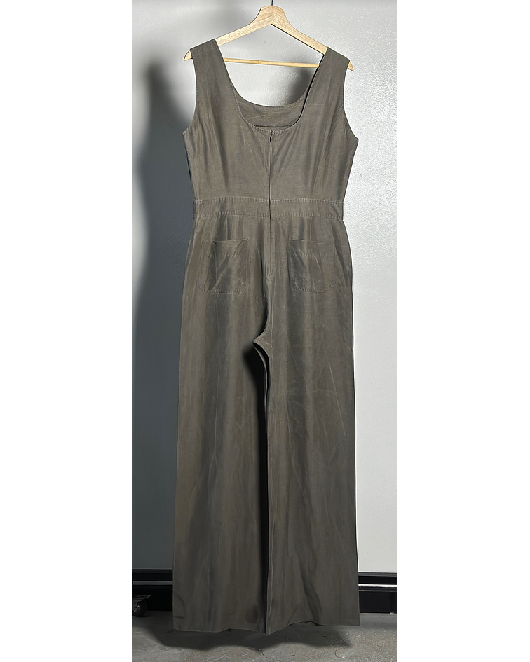 Enterito plomo vintage lino y seda