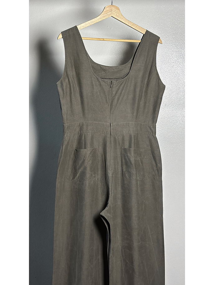 Enterito plomo vintage lino y seda 5