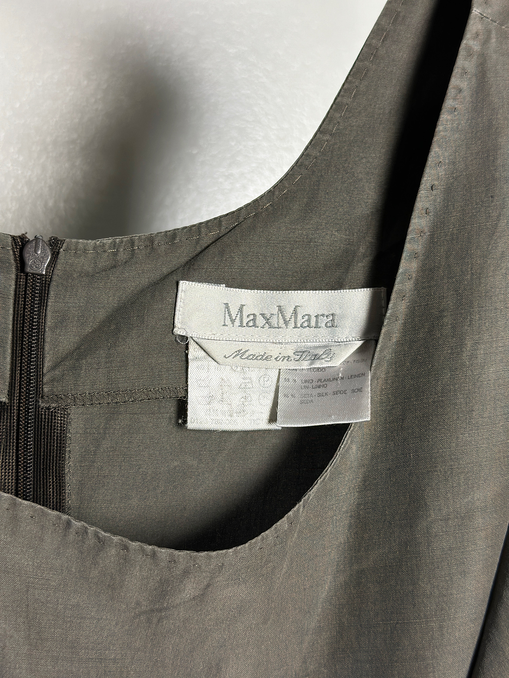 Enterito plomo vintage lino y seda 6