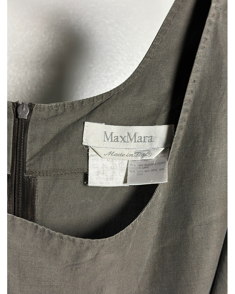 Enterito plomo vintage lino y seda