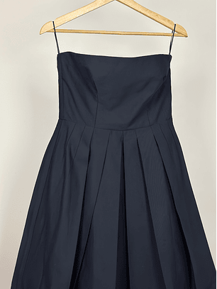 Vestido azul marino strapless