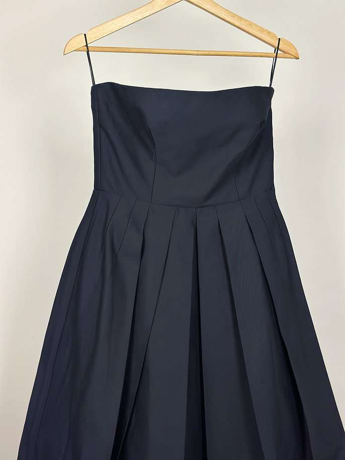 Vestido azul marino strapless 2