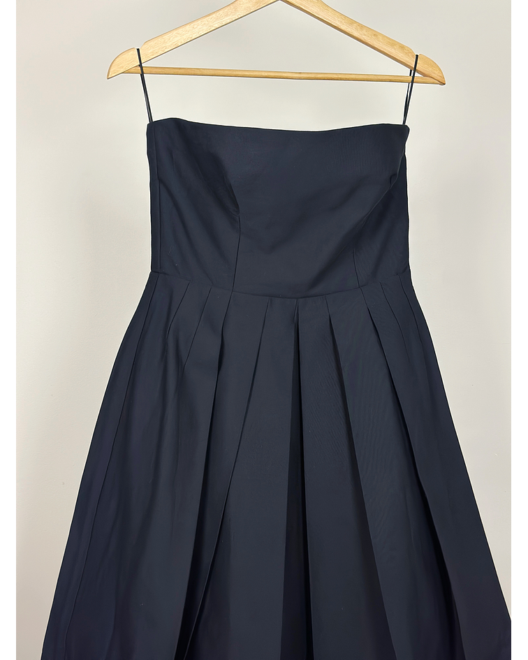 Vestido azul marino strapless