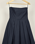 Vestido azul marino strapless