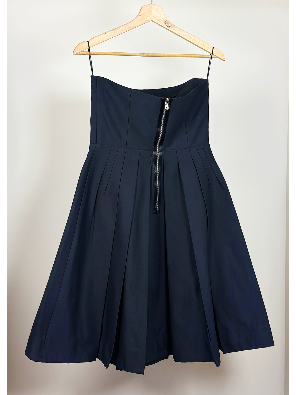 Vestido azul marino strapless 3