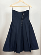 Vestido azul marino strapless - Miniatura 3