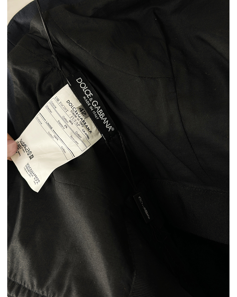 Vestido azul marino strapless