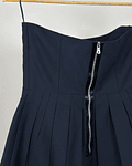 Vestido azul marino strapless